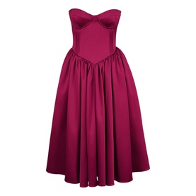 Coco Satin Tulle Flared Dress