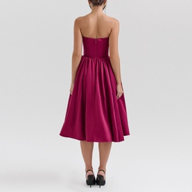 Coco Satin Tulle Flared Dress