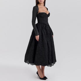 Duchess Lace Corset, Flared Skirt & Bolero Set