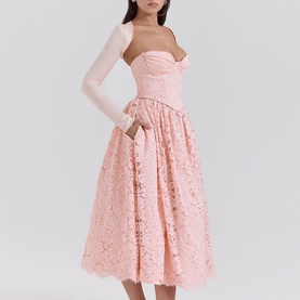 Duchess Lace Corset, Flared Skirt & Bolero Set