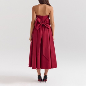 Pandora Detachable Bow Midi Dress
