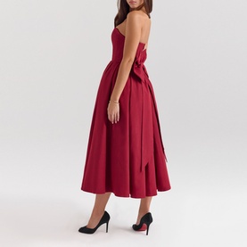 Pandora Detachable Bow Midi Dress