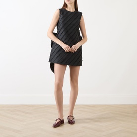 Oversized Bow Mini Shift Dress