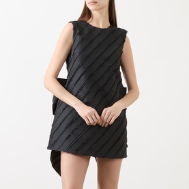 Oversized Bow Mini Shift Dress