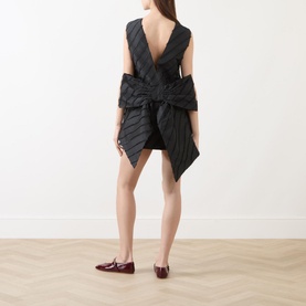 Oversized Bow Mini Shift Dress