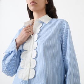 Striped Scalloped Shirt