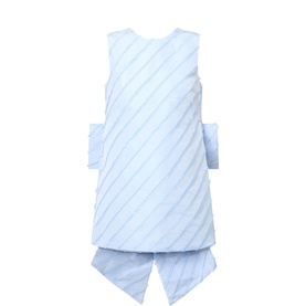 Oversized Bow Mini Shift Dress