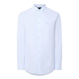 Embroidered Logo Striped Oxford Shirt