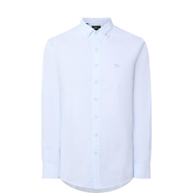 Embroidered Logo Striped Oxford Shirt