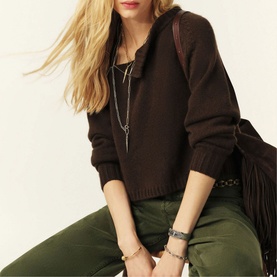 Corvy Cropped Zip Sweater
