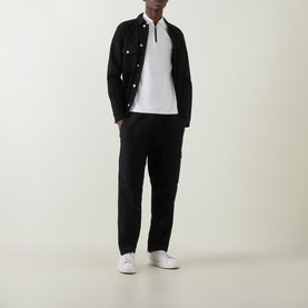 Logo Badge Quarter-Zip Polo Shirt