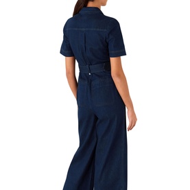 Denim Pintuck Jumpsuit