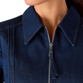 Denim Pintuck Jumpsuit