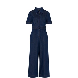 Denim Pintuck Jumpsuit