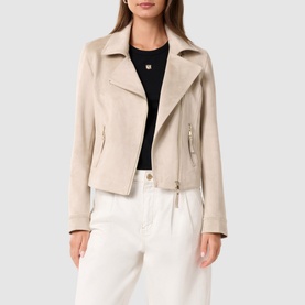 Indie Faux-Suede Biker Jacket