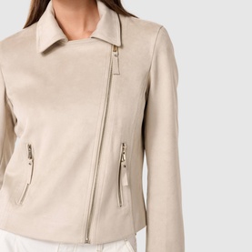 Indie Faux-Suede Biker Jacket