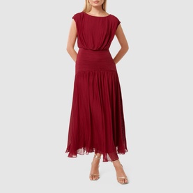 Lila Crinkle Textured Dress