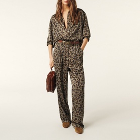 Bloy Leopard Mid-Rise Trousers