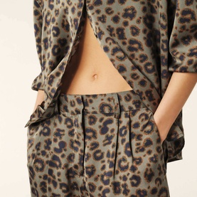 Bloy Leopard Mid-Rise Trousers