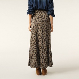 Blaire Leopard Flared Skirt