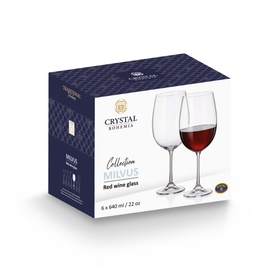 Milvus 640ml Red Wine Glasses, Set of 6