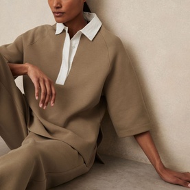 Gaia Contrast Collar Sweatshirt