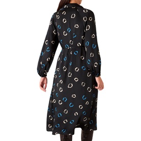 Scattered Hoop-Print Shirt Dress