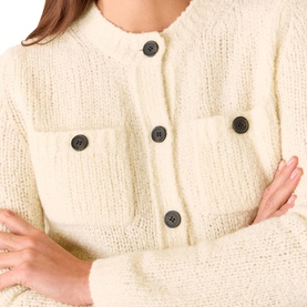Textured Boxy Cardigan
