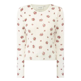 Babba Floral Pointelle Sweater