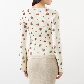 Babba Floral Pointelle Sweater
