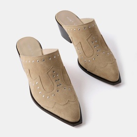 Suede Western Mules