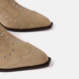 Suede Western Mules