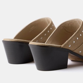 Suede Western Mules