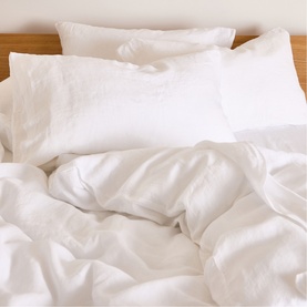 Pure Linen Flat Sheet White