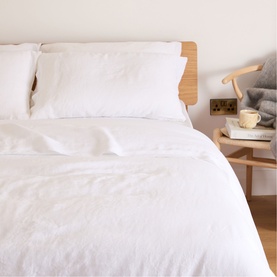Pure Linen Flat Sheet White