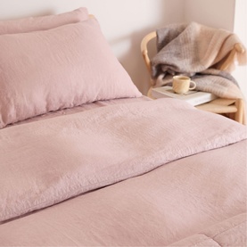 Blush Pure Linen Duvet Set