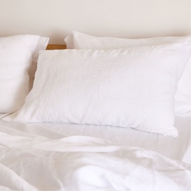 White Pure Linen Duvet Set