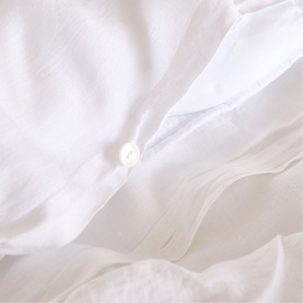 White Pure Linen Duvet Set