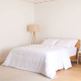 White Pure Linen Duvet Set