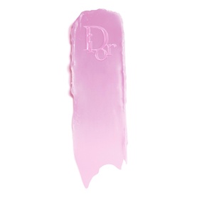 Dior Addict Lip Glow Lip Balm in 001 Pink, sheer pink shade swatch with embossed Dior logo detail