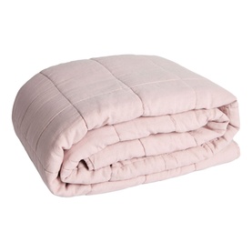 Blush Linen Quilted Blanket