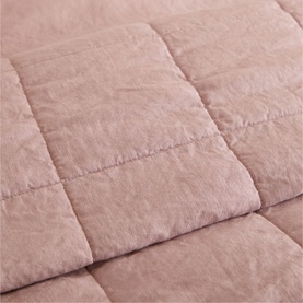Blush Linen Quilted Blanket
