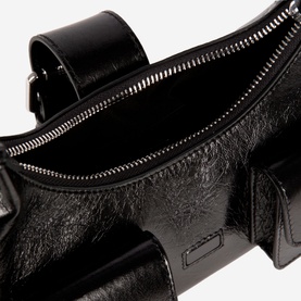 Amelia Cracked Leather Shoulder Bag