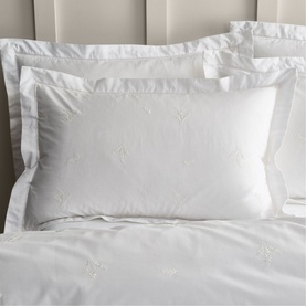 Lottie Embroidery Duvet Set White