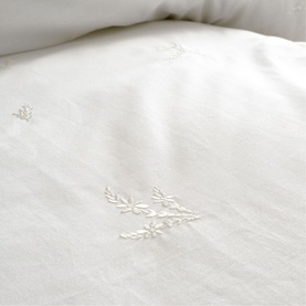 Lottie Embroidery Duvet Set White