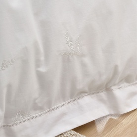 Lottie Embroidery Duvet Set White