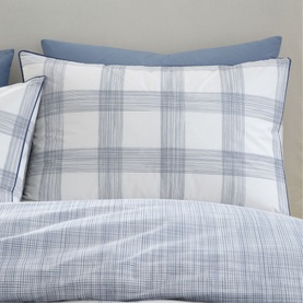 Marlow Check Duvet Set Blue