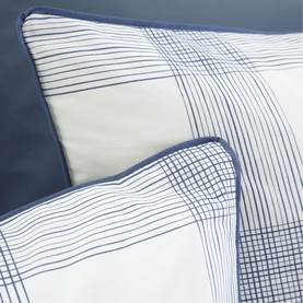 Marlow Check Duvet Set Blue