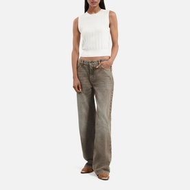 Mid-Rise Straight Leg Jeans