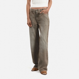 Mid-Rise Straight Leg Jeans